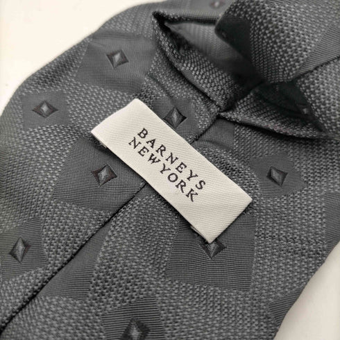 バーニーズニューヨーク BARNEYS NEWYORK イタリア製 シルク 100 総柄 ダイヤ ネクタイ メンズ