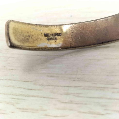 メゾンマルジェラ Maison Margiela イタリア製 925刻印 ロゴ刻印 シルバーバングル メンズ