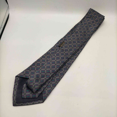 ジバンシィ GIVENCHY イタリア製 シルク 100 総柄 ダイヤ ネクタイ メンズ