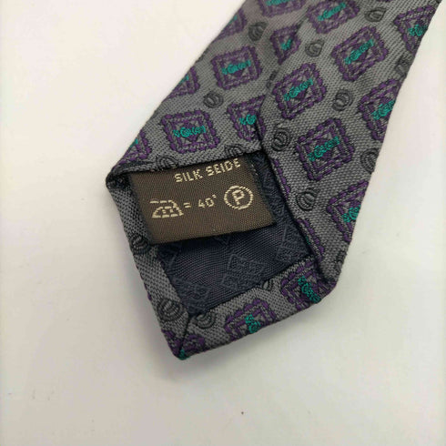 ジバンシィ GIVENCHY イタリア製 シルク 100 総柄 ダイヤ ネクタイ メンズ