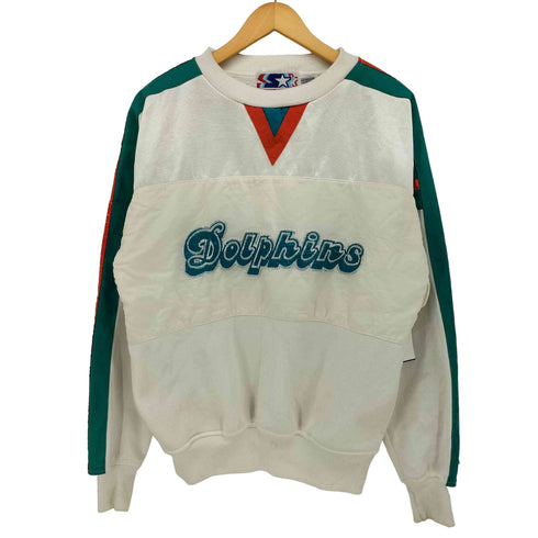 スターター STARTER 90S 台湾製 ロゴ刺繍 切り替え クルーネック スウェット メンズ import:S