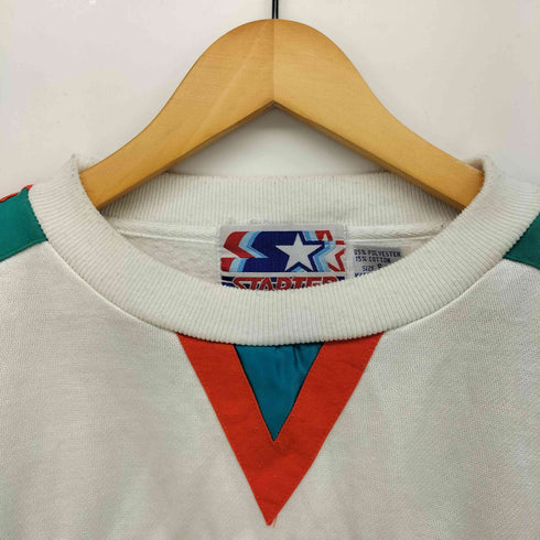 スターター STARTER 90S 台湾製 ロゴ刺繍 切り替え クルーネック スウェット メンズ import:S