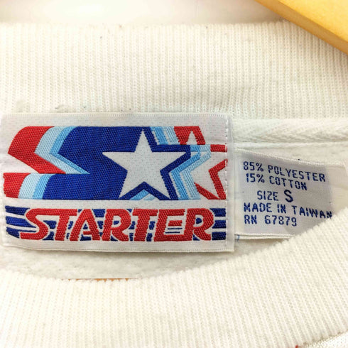 スターター STARTER 90S 台湾製 ロゴ刺繍 切り替え クルーネック スウェット メンズ import:S