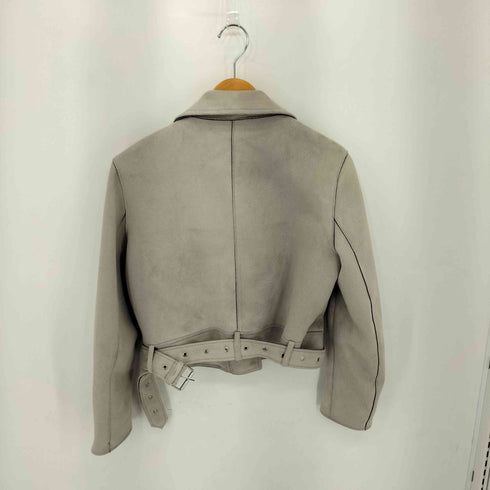 ザラ ZARA BASIC スエード ライダースジャケット レディース import:L