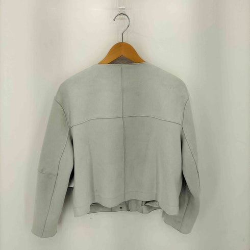ザラ ZARA BASIC スエード ノーカラージャケット レディース import:L