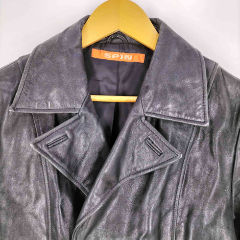 SPJN cow leather カウレザー ダブルブレスト ハーフコート メンズ import:M