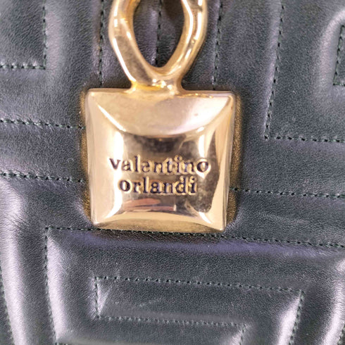 VALENTINO ORLANDI イタリア製 エンボス レザーハンドバッグ レディース