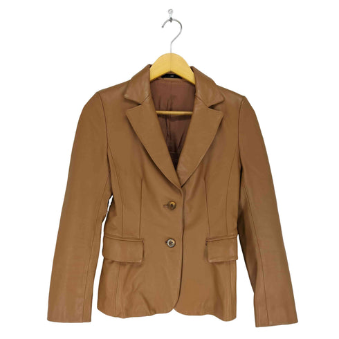 J&R lamb leather ラムレザー2Bテーラードジャケット レディース S