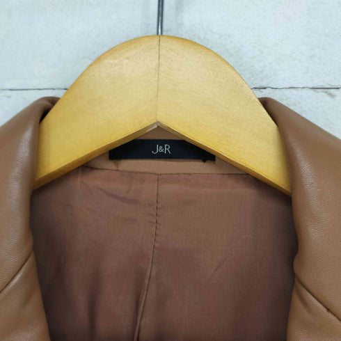 J&R lamb leather ラムレザー2Bテーラードジャケット レディース S
