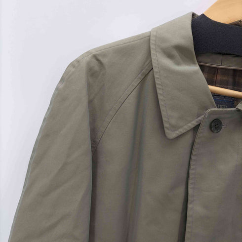 アレキサンダージュリアン ALEXANDER JULIAN 裏地マドラスチェック 玉虫 バルマカーン ステンカラー ロング コート メンズ 175