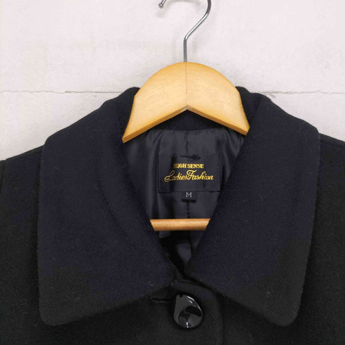 HIGH SENSE cashmere カシミヤ混ステンカラーコート レディース M