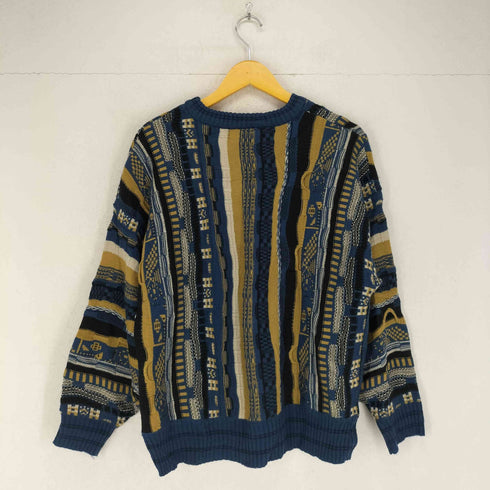 総柄3Dニット メンズ M