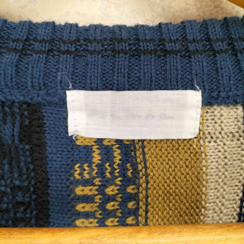 総柄3Dニット メンズ M