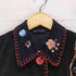 Simon Chang Denim ビジュー&刺繍デザインパイル地ジャケット レディース 6