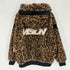 ヴィジョンストリートウェア VISION STREET WEAR レオパード柄 ロゴ刺繍 フーディー ボア ジャケット レディース import:M
