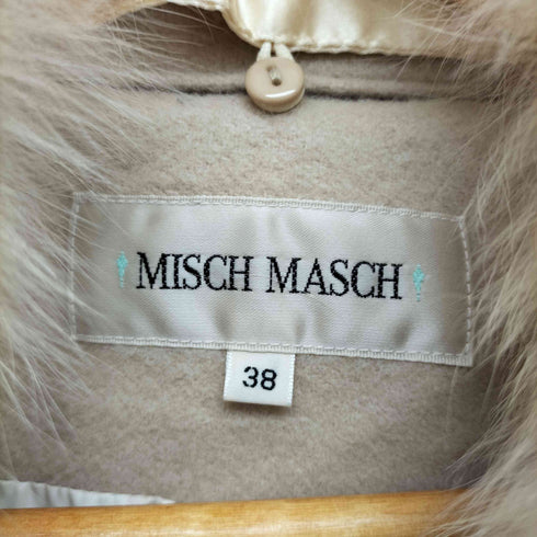 ミッシュマッシュ MISCH MASCH fox fur アンゴラ混フォックスファーステンカラーコート レディース 38