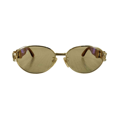 ランバン LANVIN デザインフレーム ラウンドグラス メンズ