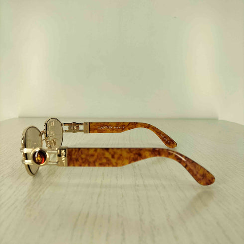 ランバン LANVIN デザインフレーム ラウンドグラス メンズ