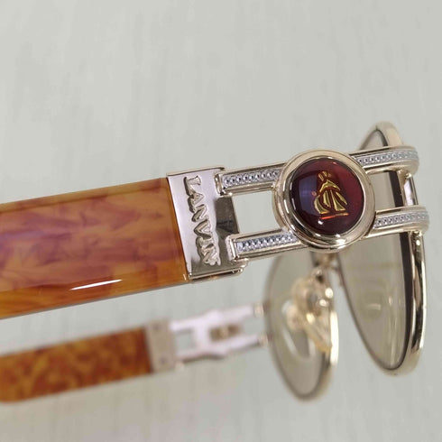 ランバン LANVIN デザインフレーム ラウンドグラス メンズ