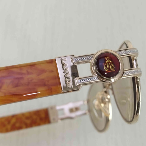 ランバン LANVIN デザインフレーム ラウンドグラス メンズ