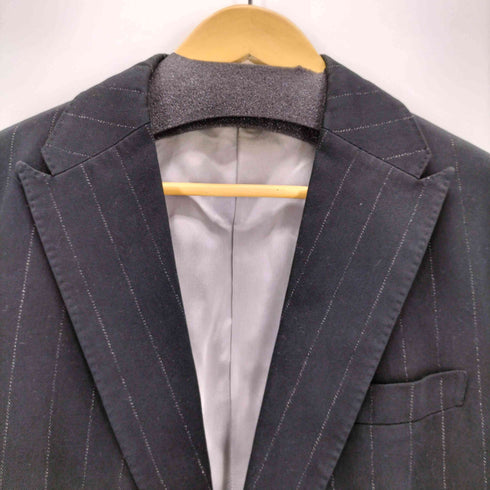 アダムエロペ Adam et Rope ピンストライプ 2B コットンテーラードジャケット メンズ 42