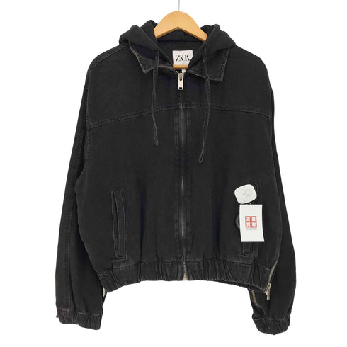 ザラ ZARA フード デニムジャケット メンズ import:M