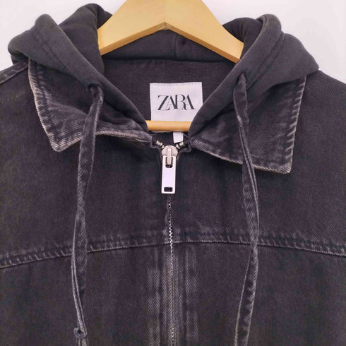 ザラ ZARA フード デニムジャケット メンズ import:M