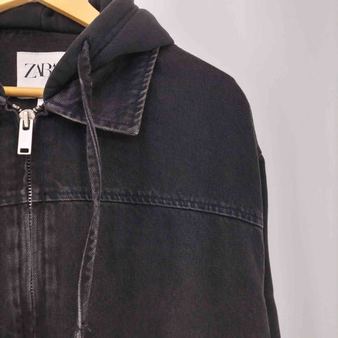 ザラ ZARA フード デニムジャケット メンズ import:M