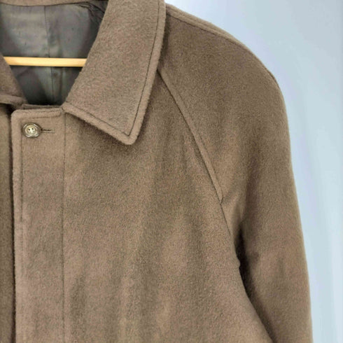 イタリア製 カシミヤ混 ウールステンカラーコート メンズ EUR:52