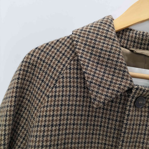 マッキントッシュ Mackintosh 英国製 ハングトゥース 千鳥格子 ウール ステンカラー コート メンズ UK:34