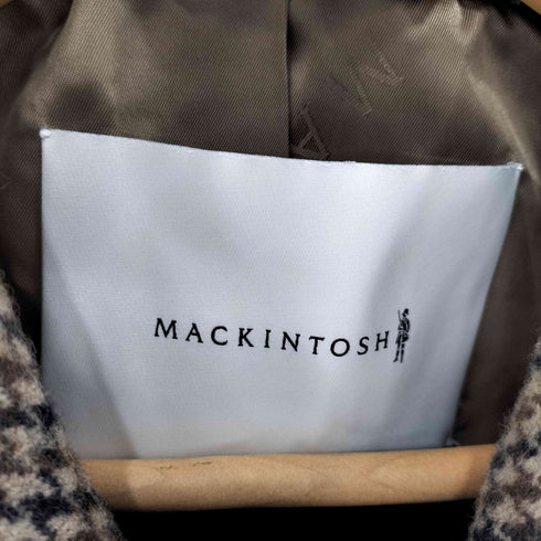 マッキントッシュ Mackintosh 英国製 ハングトゥース 千鳥格子 ウール ステンカラー コート メンズ UK:34