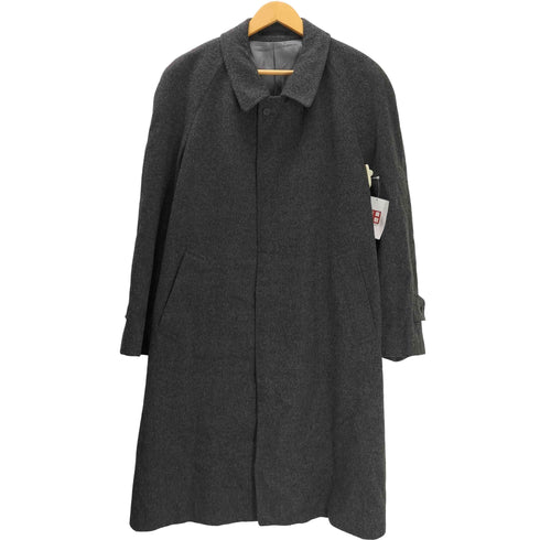 トロージャン trojan BRITISH カシミア 55% 混紡 ウール バルマカーン ステンカラー ロング コート 比翼 メンズ