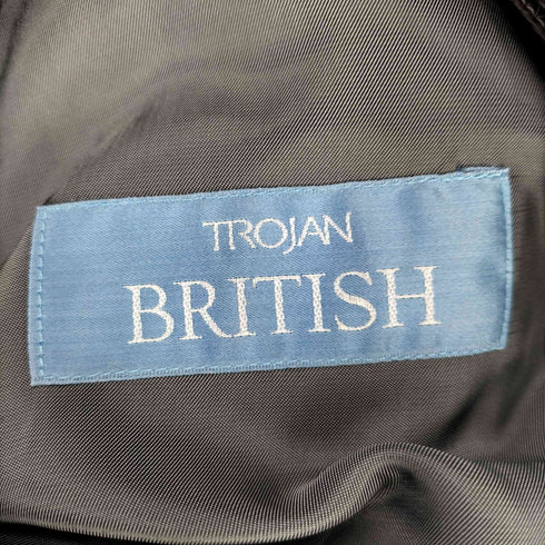 トロージャン trojan BRITISH カシミア 55% 混紡 ウール バルマカーン ステンカラー ロング コート 比翼 メンズ