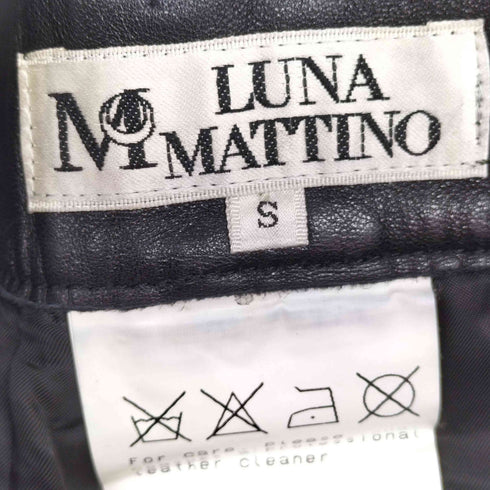 LUNA MATTINO 切替デザイン サイドジップ レザー パンツ レディース JPN:S