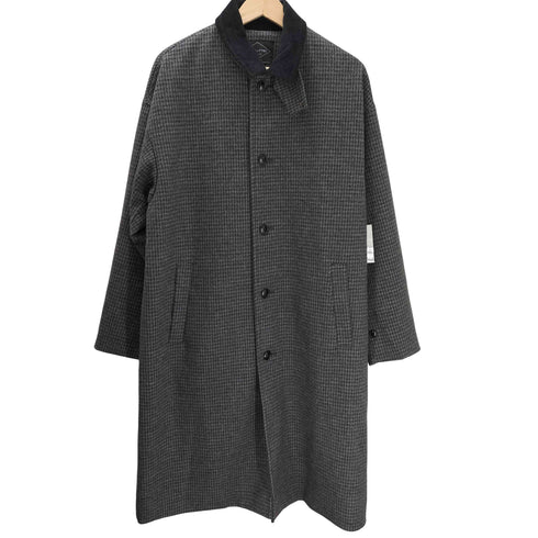 レイジブルー RAGEBLUE WOOLLYTEC 千鳥格子 ハウンドトゥース バルマカーン ステンカラー ロング コート メンズ JPN:M