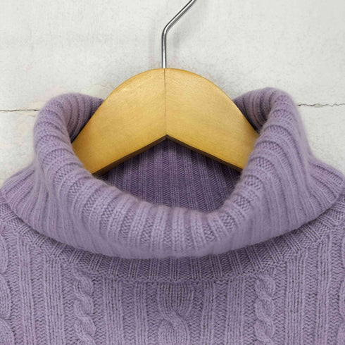 アンクライン ANNE KLEIN cashmere カシミヤ混ケーブルニット レディース M