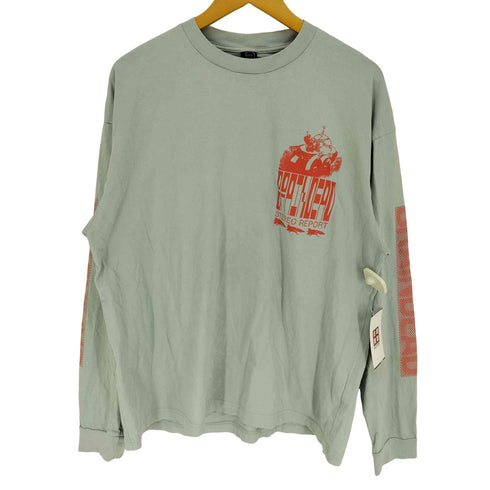 ブレインデッド BRAIN DEAD STEREO REPORT LONG SLEEVE T-SHIRTS ステレオリポート ロンT メンズ import:L
