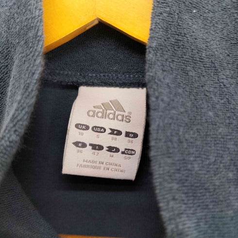 アディダス adidas 00s ロゴ刺繍パイル地トラックジャケット Y2K レディース M