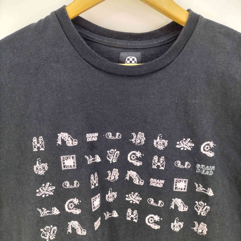 ブレインデッド BRAIN DEAD コラボ PRIN T-SHIRT プリント Tシャツ メンズ import:XL