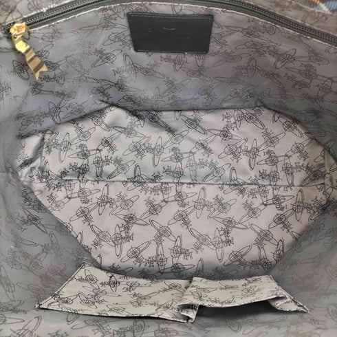 ヴィヴィアンウエストウッド Vivienne Westwood ナイロン ハンドレザー チェック トートバック レディース