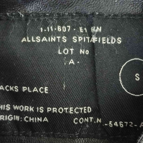 オールセインツ ALLSAINTS 襟ジップ ダブルジップ レザージャケット メンズ import:S