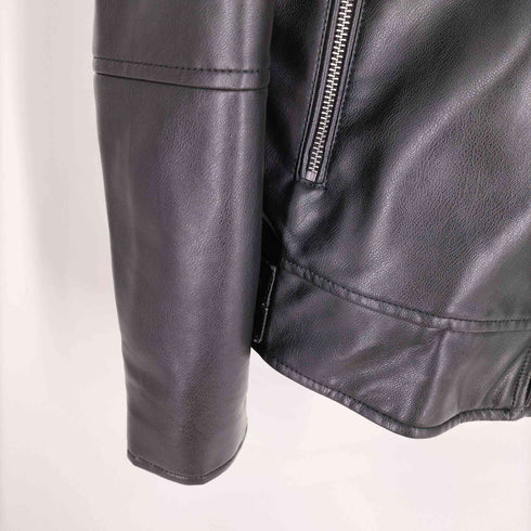 ザラ ZARA FAUX LEATHER BIKER JACKET メンズ import:L