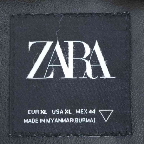 ザラ ZARA FAUX LEATHER BIKER JACKET メンズ import:L