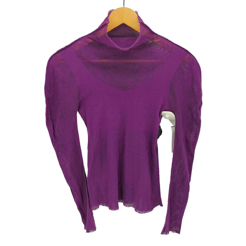 イッセイミヤケ ISSEY MIYAKE A-poc ハイネック メッシュ ニットトップ レディース JPN:2
