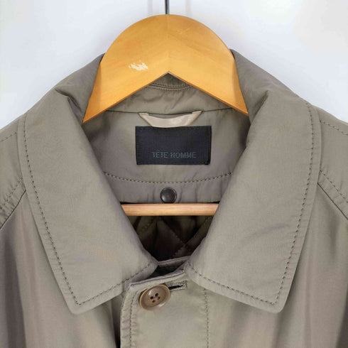 テットオム TETE HOMME キルティングライナー シェル ステンカラーコート メンズ LL