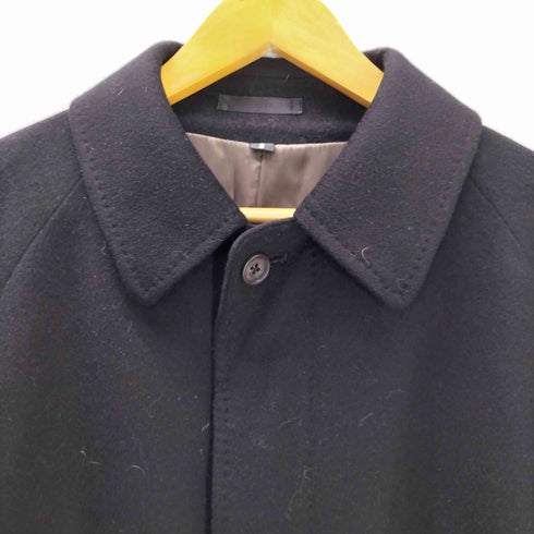カシミヤ CASHMERE CASHMERE 100% Balmacaan Long Coat カシミア 100% バルマカーン ステンカラー ロング コート 比翼 メンズ