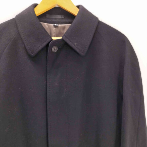 カシミヤ CASHMERE CASHMERE 100% Balmacaan Long Coat カシミア 100% バルマカーン ステンカラー ロング コート 比翼 メンズ