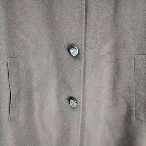 ピュア カシミヤ pure cashmere PURE CASHMERE 100% & Real Fur Balmacaan Coat ピュア カシミア 100% 襟リアルファー バルマカーン ステンカラー ロング コート 比翼 レディース 9