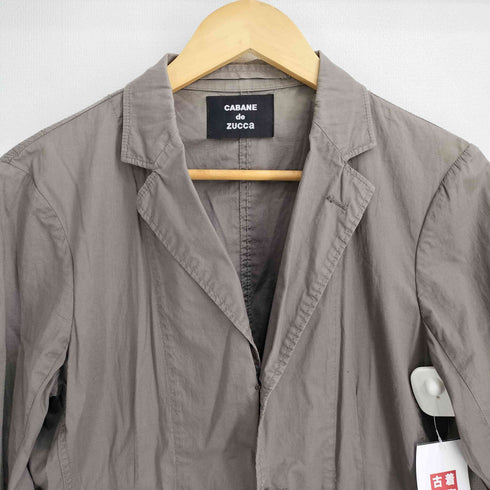 カバンドズッカ CABANE de ZUCCa コットン混 ポリ 製品染め 2B テーラードジャケット メンズ JPN:S