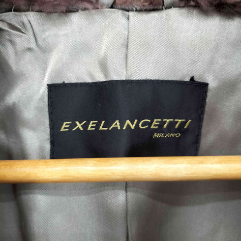 EXELANCETTI ヌートリアファー切替ジャケット レディース